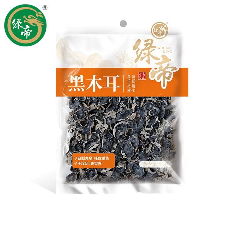 绿帝 土特产东北秋木耳细云耳无根细耳小碗耳干货 黑木耳45g