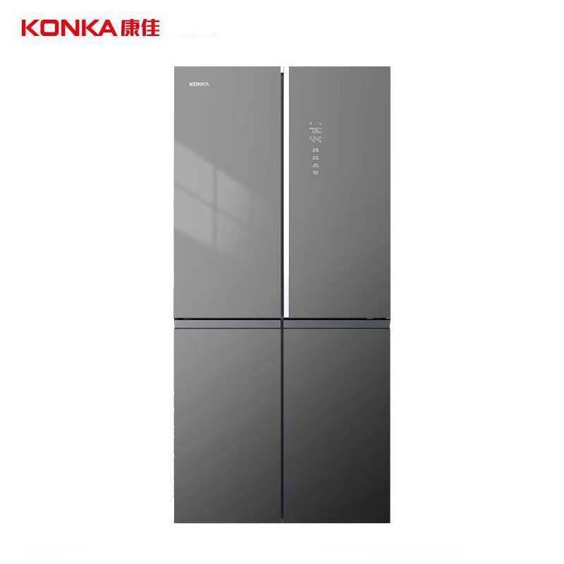 康佳（KONKA） BCD-485WP4JSMV变频一级能效十字对开门电冰箱风冷无霜星影灰高光玻璃面板485升