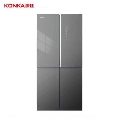 康佳（KONKA） BCD-485WP4JSMV变频一级能效十字对开门电冰箱风冷无霜星影灰高光玻璃面板485升