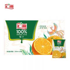 汇源 100%橙汁 无添加纯果汁健康营养维生素c饮料 200ml*24盒整箱