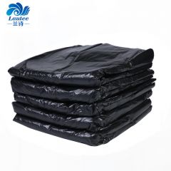 兰诗（LAUTEE）加厚加大平口黑色大垃圾袋酒店环卫物业 90*110cm加厚  50个 /包