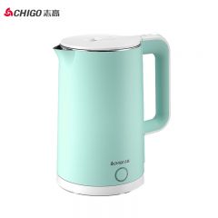 志高（CHIGO） 电热水壶智能断电不锈钢双层防烫1.8L绿色ZY-8817A