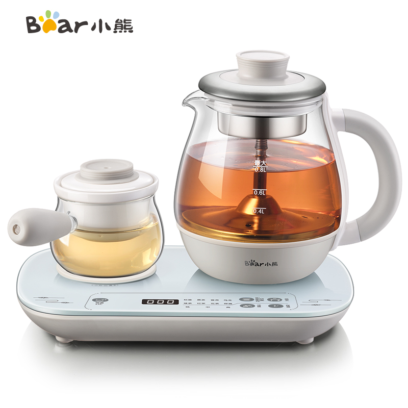 小熊（Bear） ZCQ-A08E1煮茶器养生壶全自动加厚玻璃蒸煮茶壶 小型办公室蒸汽喷淋黑茶电茶壶