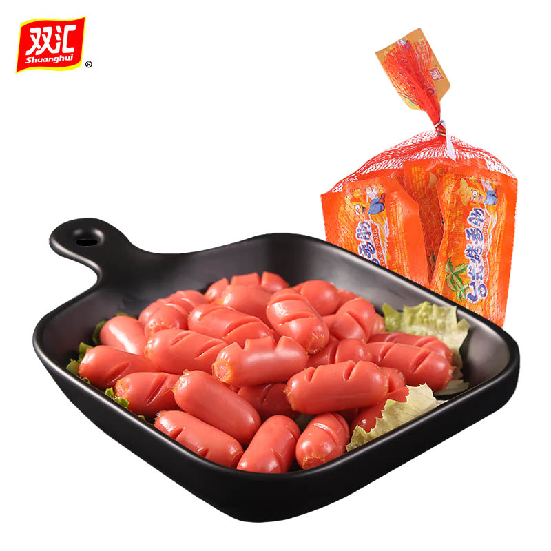 双汇 热狗台式烤香肠原味45g*10个 休闲肉类零食火腿肠休闲小吃零食配泡面