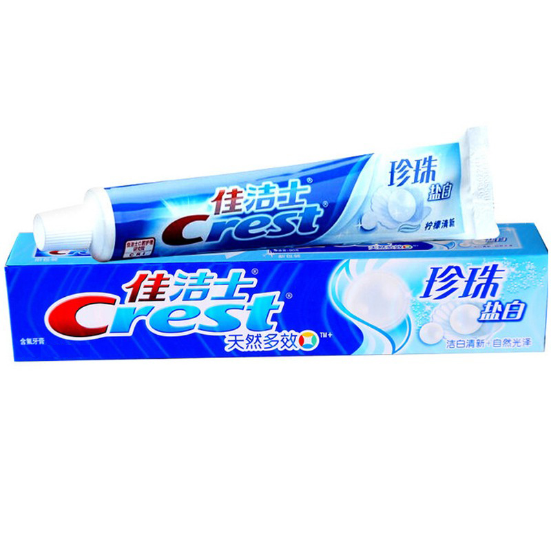 佳洁士 珍珠盐白柠檬清新牙膏140g