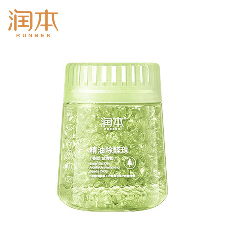 润本（RUNBEN） 精油除臭除甲醛珠240g新房入住汽车香薰家用异味空气清新剂青松香