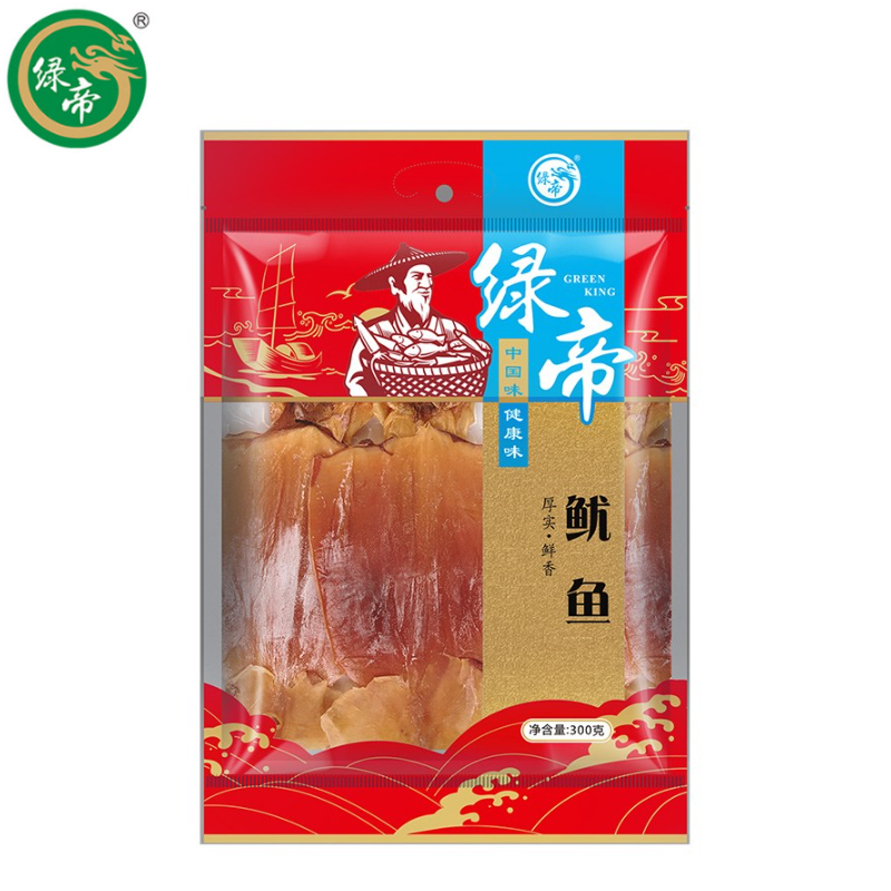 绿帝 鱿鱼300g海产干货浙江舟山大只淡晒干鱿鱼