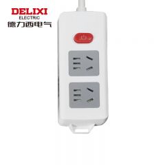 德力西电气 CDK 102T 插座带线长插排 2个五孔 带0.5米线 6L2V150V