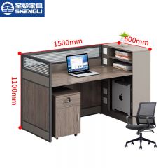 圣黎 职员办公桌员工工位办公室屏风电脑卡座 单人位（含柜椅）