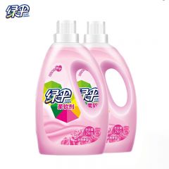 绿伞  柔软剂持久清新可与洗衣液洗衣粉搭配使用 2kg*2瓶 玫瑰香型
