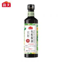 海天 0添加高端酿造 蘸炒焖炖 有机认证 零添加 调味品 有机酱油500ml