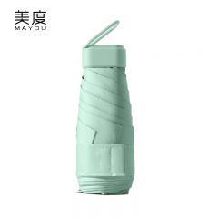 美度（MAYDU） M6113防晒遮阳伞防紫外线女折叠雨伞两用加大加固防风太阳伞扁伞湖泊绿