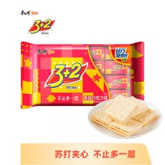 康师傅 3+2苏打夹心饼干蛋糕营养早餐办公室休闲零食小吃香草巧克力300g*12