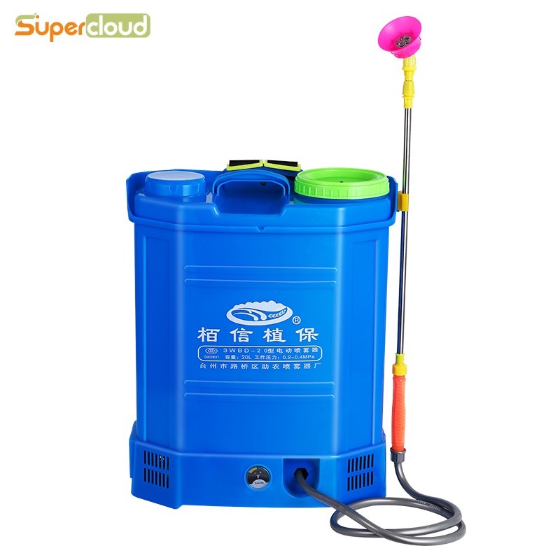 Supercloud 舒蔻 背负式喷雾器消毒杀菌 农用多功能喷药机 20升电动新能源8A锂电池三开关