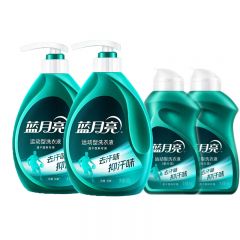 蓝月亮 青茶香速干运动型洗衣液500g泵瓶×2+速干运动型洗衣液80g瓶×2去除汗味抑制汗味