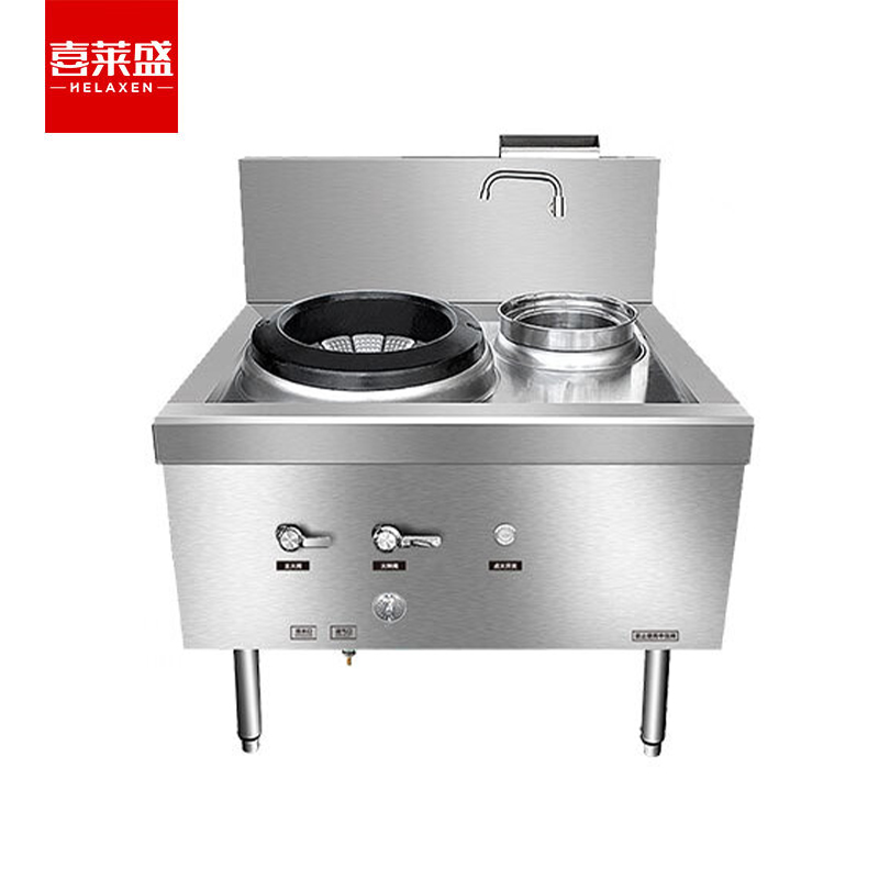 喜莱盛（XLS） SZCT28-10CSG商用燃气灶台广式天然气液化气猛火灶食堂加厚304不锈钢1.0mm熄火保护单头单尾工程款