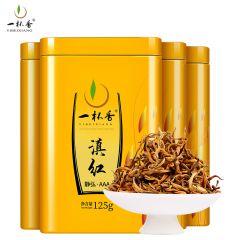 一杯香 滇红 静弘3A125g*4罐 红茶 金芽云南凤庆滇红一级
