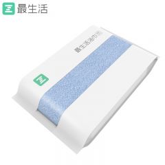 最生活（a-life） A-1160青春系列新疆长绒棉A类加厚浴巾纯棉柔软吸水大浴巾140*70cm蓝色
