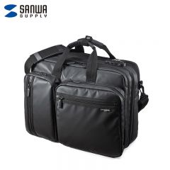 山业（SANWA）200-BAG048WP 防泼水大容量笔记本电脑包 单肩包手提包 双肩背包男 公文包 黑色 15.6英寸