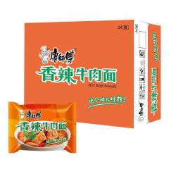 康师傅 方便面 整箱装 经典香辣牛肉面 泡面袋装速食 休闲零食 85*24袋（1000箱起发）