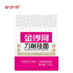 金沙河 河北老字号面条 手提 宽面 油泼面 1kg花边刀削