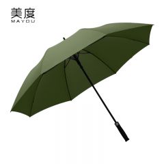 美度（MAYDU） M1153超大三人雨伞长柄自动男士商务晴雨伞抗暴风加大防风伞墨绿