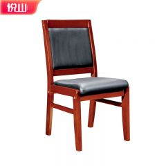 悦山   皮革会议椅办公椅电脑椅实木靠背椅职员椅子600*470*940