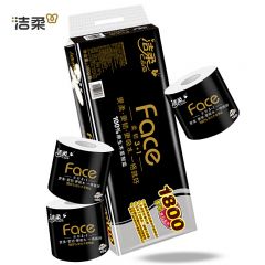 洁柔 有芯卷纸 黑Face加厚4层180克*10卷 卫生纸 原生木浆 冲厕易降解