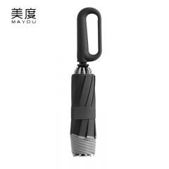 美度（MAYDU） M3391反向三折自动雨伞环扣便挂手柄加固防风简约清新配色反向折叠伞10骨星空黑