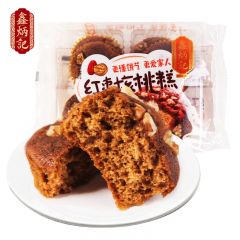 鑫炳记 蛋糕红枣面包早餐糕点休闲零食小吃 红枣核桃蛋糕 240g*3/袋
