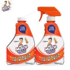 威猛先生（Mr Muscle）油污清洁剂 350g+350g替换装 日常台面喷雾 厨房清洁剂 餐厅