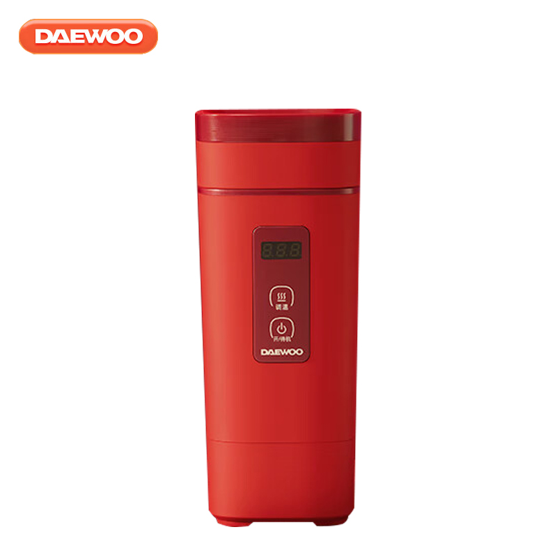 宇（DAEWOO） D9便携式烧水壶电热加热水杯旅行电热水壶旅游电水壶保温杯316不锈钢红色