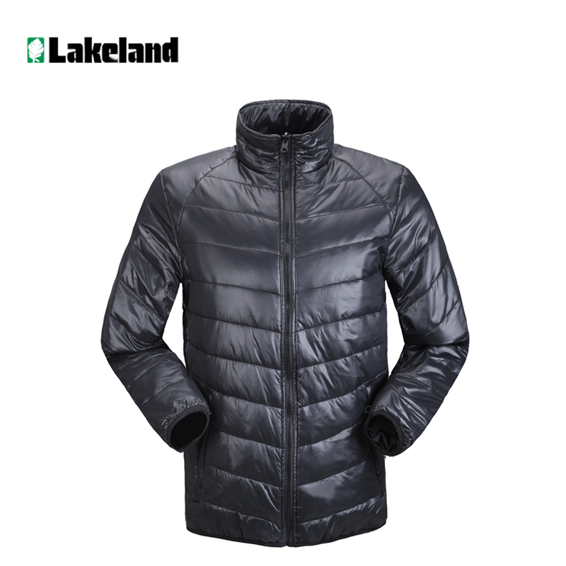 雷克兰（Lakeland）户外防寒服冲锋衣户外服短款男秋冬羽绒棉服外套夹克D140黑色D140L码