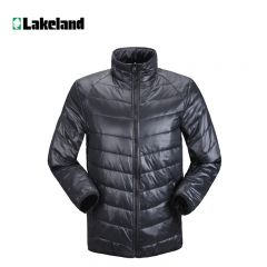 雷克兰（Lakeland）户外防寒服冲锋衣户外服短款男秋冬羽绒棉服外套夹克D140黑色D140L码