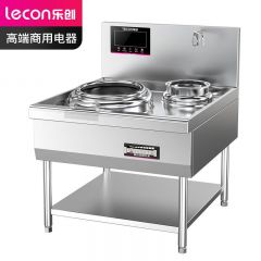 乐创（lecon） 商用电炒炉电磁灶大锅灶大功率电灶猛火灶单位食堂多功能炒灶立式凹面单头单尾LC-E-400C-10