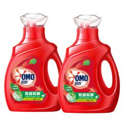 奥妙（OMO）除菌除螨洗衣液1kg*2瓶浓缩天然酵素持久留香家庭必备