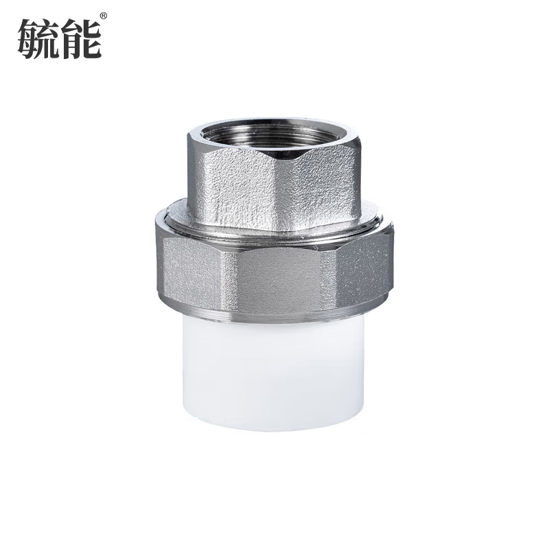 毓能 PPR水管配件铁内丝活接头内牙内螺纹活接自来水管热熔管加厚直接活接头 20ppr*4分铁内丝 2个装