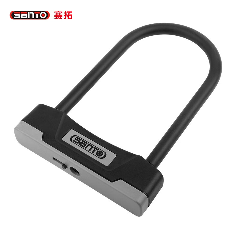 赛拓（SANTO）U型锁自行车摩托车锁 防撬防盗锁抗液压剪 双开U型自行车锁山地车 0538 U型锁