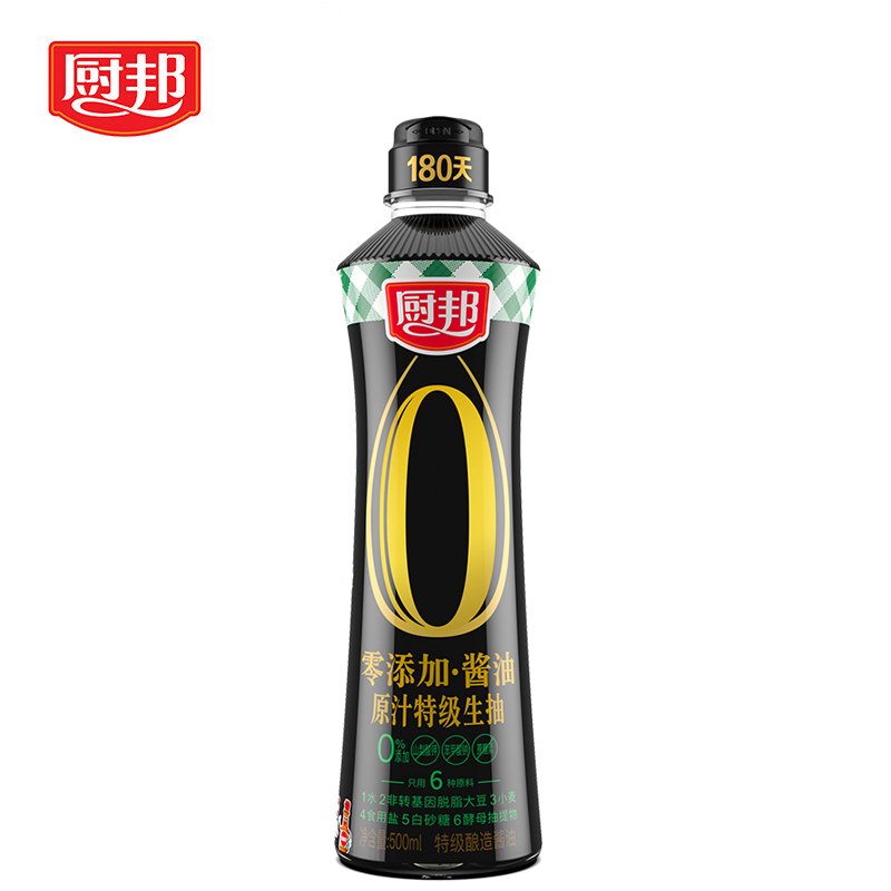 厨邦 零添加原汁特级生抽500ml