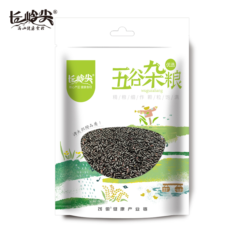 长岭尖 优选系列黑米350g 五谷杂粮粗粮粥料黑米粥无染色
