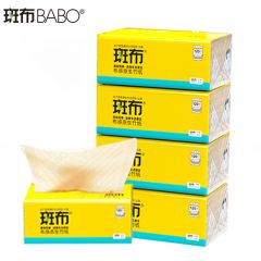 斑布（BABO） BASE系列 抽纸加大加厚 不漂白无污染抽纸 3层120抽24包 M码