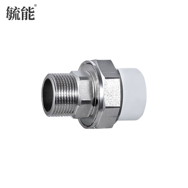 毓能 PPR水管配件铁外丝活接头外牙外螺纹活接自来水管热熔管加厚直接活接头 20ppr*4分铁外丝 2个装