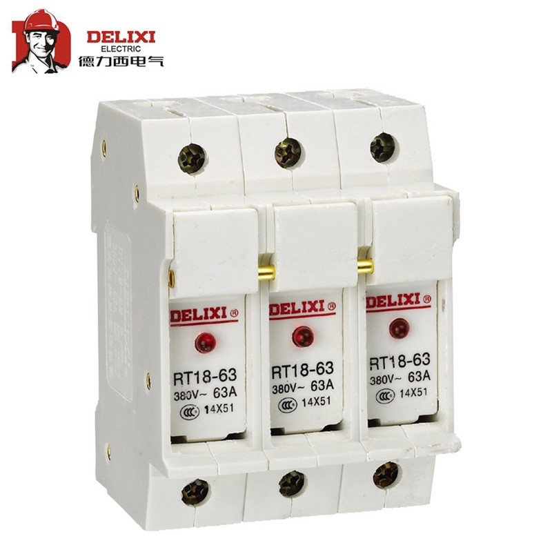 德力西电气（DELIXI ELECTRIC） 圆筒形帽熔断器 底座；RT18-32 2P 座（白色）