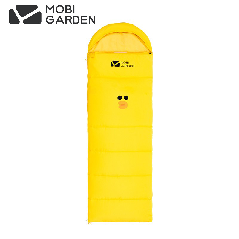 牧高笛（MOBIGARDEN） Line Friends合作款 户外保暖单人便携睡袋逐月莎莉黄-左款