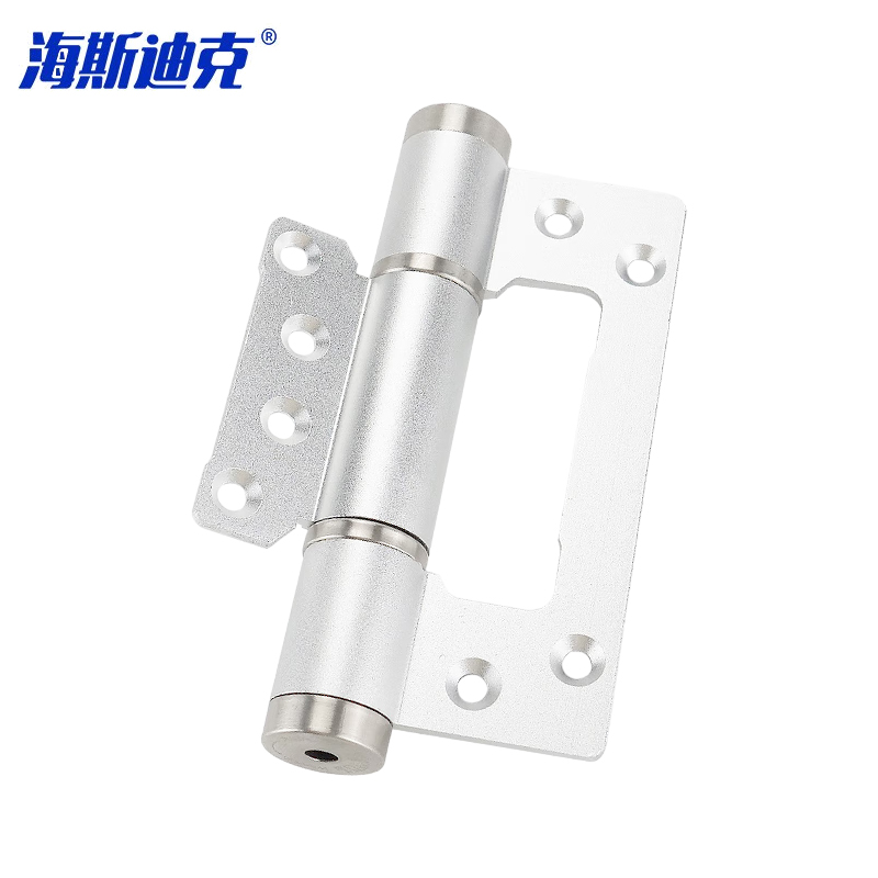 海斯迪克 弹簧液压合页 阻尼缓冲闭门 自动关门定位力度调节 副装配螺丝HKsq-311 5寸子母拉丝银(一副)