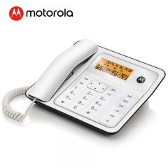 摩托罗拉（MOTOROLA） CT330C固定有绳电话机/座机来电显示橙色背光双接口家用办公座机白色