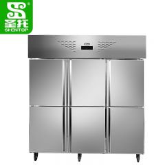 圣托（Shentop） 大型立式风冷冰柜商用 酒店饭店保鲜冰箱 1600升六门冷冻高身雪柜 STL-GP36