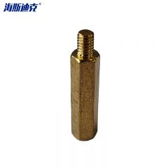 海斯迪克  HKW-212 六角铜柱 单头铜螺柱 机箱主板螺丝 六角隔离柱电路板接线铜支柱 单通支撑柱 M3*4+5(100个)
