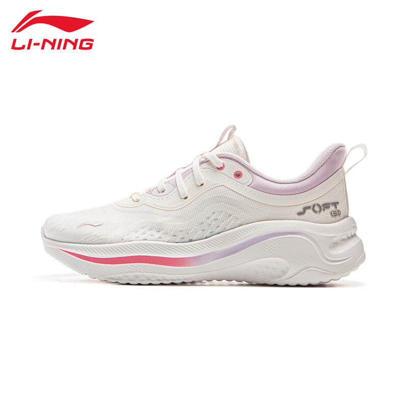 李宁（LI-NING） AGLV040-2运动生活SOFT舒适透气女款潮流休闲鞋乳白色36