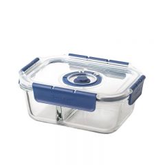 乐扣乐扣（LOCK&LOCK） 抽真空玻璃保鲜盒 TOPCLASS耐热饭盒630mL分隔便当盒LBG429CVAC